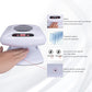 Gegong Air Nail Dryer with Automatic Sensor, 300W Timing Fan Blow for Both Hands and Feet, Warm & Cool Wind Blower Regular Polish (Light Blue)