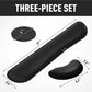 Gimars Upgrade Enlarge Silky and Superfine Fabric Gel Memory Foam Keyboard Wrist Rest Set, Ergonomic Keyboard Mouse Wrist Support (Black)