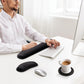 Gimars Upgrade Enlarge Silky and Superfine Fabric Gel Memory Foam Keyboard Wrist Rest Set, Ergonomic Keyboard Mouse Wrist Support (Black)