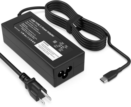 GKLSPL 65W USB C Laptop Charger Compatible with Dell Laptop and More USB Type C Power Adapter