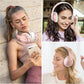 Glynzak Wireless Bluetooth Headphones Over Ear 65H Playtime HiFi Stereo Headset with Microphone and 6EQ Modes Foldable Bluetooth V5.3 Headphones