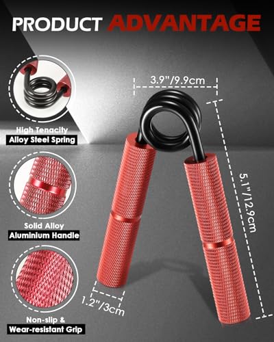 Grip Strength Trainer, 6 Pack Grip Strength Trainer Set (50-350LB), No Slip Hand Grip Strengthener, Wrist Forearm Strengthener with Grip Tape