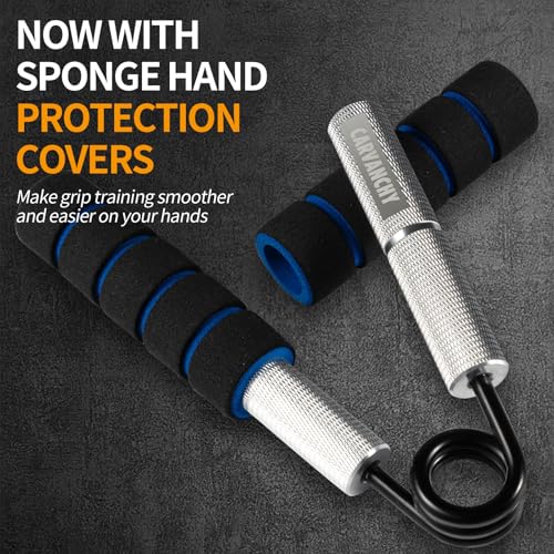 Grip Strength Trainer Set, 50-300LB(6 Pack), Wrist Forearm Strengthener, Metal No Slip, Hand Grip Gripper Strengthener for Strength Training
