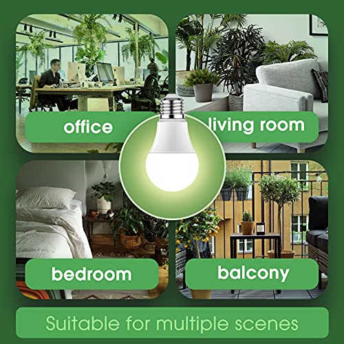 Grow Light Bulbs, Briignite LED Grow Light Bulb A19 Bulb, Full Spectrum Grow Light Bulb, Plant Light Bulbs E26 Base (2Pack)