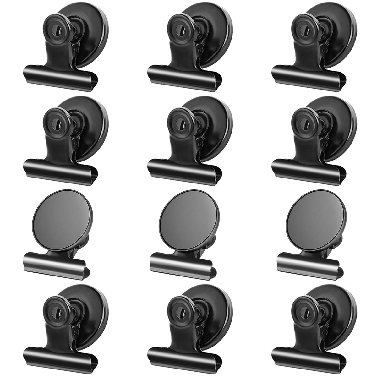 Grtard 12 Pack Magnetic Clips, Fridge Magnets Refrigerator Magnets, Strong Magnetic Clips Heavy Duty