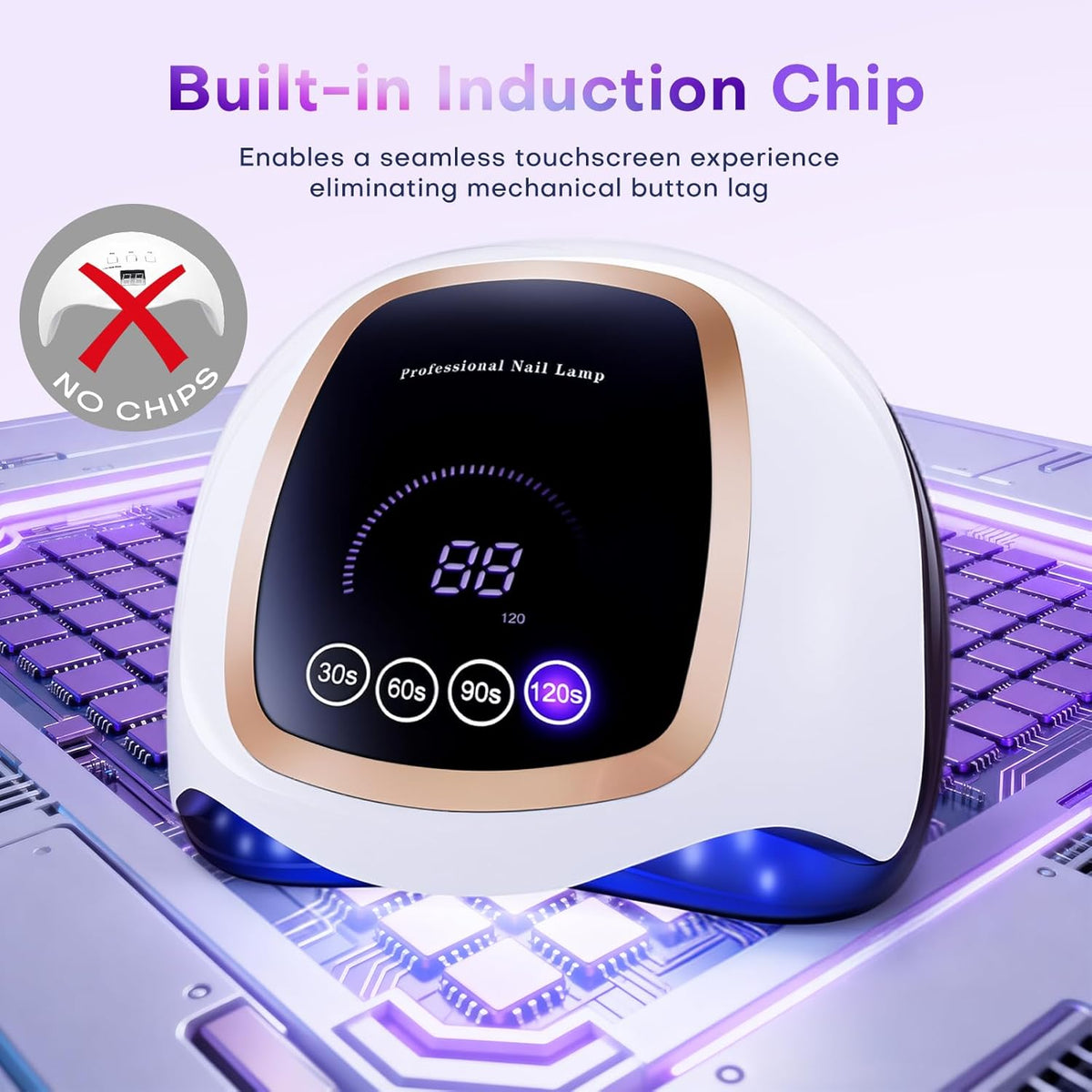 Gugusure UV LED Nail Lamp, Upgrade 180W Nail Dryer for Gel Polish with LCD Display, Auto Sensor and 4 Timer Settings, Professional Curing Lamp Light