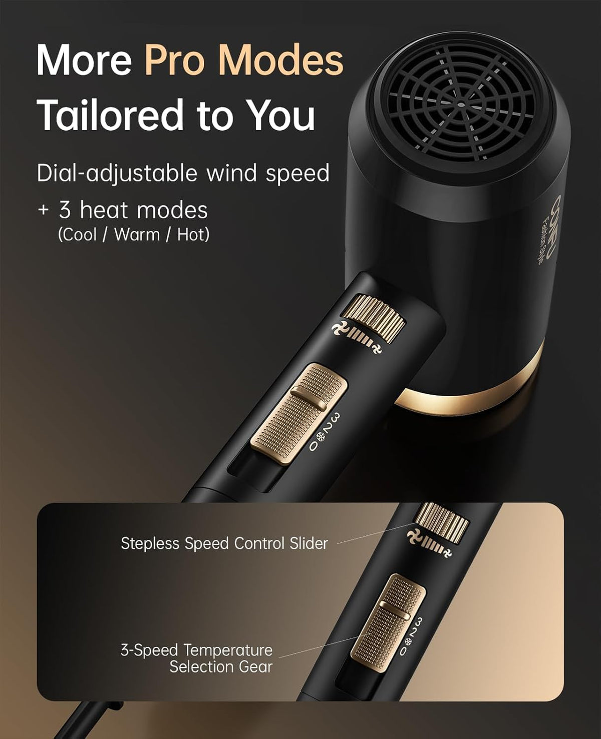 Hair Dryer, CONFU Blow Dryer with Diffuser, 21000PRM Professional Hairdryer, Portable Lightweight Fast Drying Negative Ionic Blow Dryer