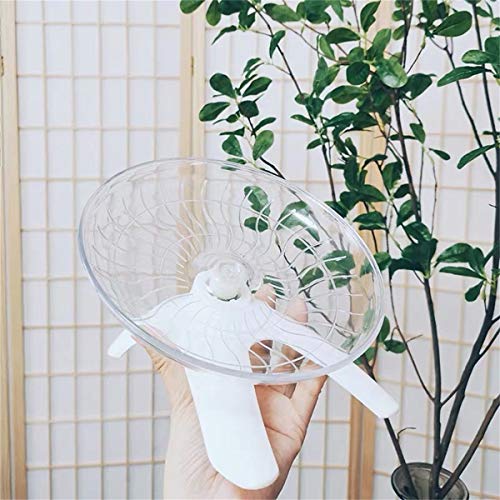 Hamster Flying Saucer Silent Running Exercise Wheel for Hamsters, Gerbils, Mice, Hedgehog and Other Small Pets Silent Running Wheel Hamster (White)