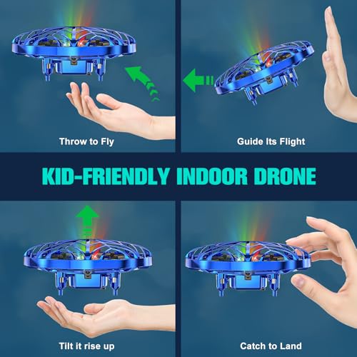 Hand Operated Drone Toy for Kids - Easy Fly Hover Drone with AI Motion Sensor, Rechargeable Drones for Kids 8-12 & 6-8, Safe Mini Quadcopter
