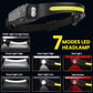 Headlamp Rechargeable 3Pack, 230° Wide Beam LED Headlamp, 7Mode Headlamps for Adults, Head Lamp with Motion Sensor