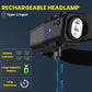 Headlamp Rechargeable 3Pack, 230° Wide Beam LED Headlamp, 7Mode Headlamps for Adults, Head Lamp with Motion Sensor