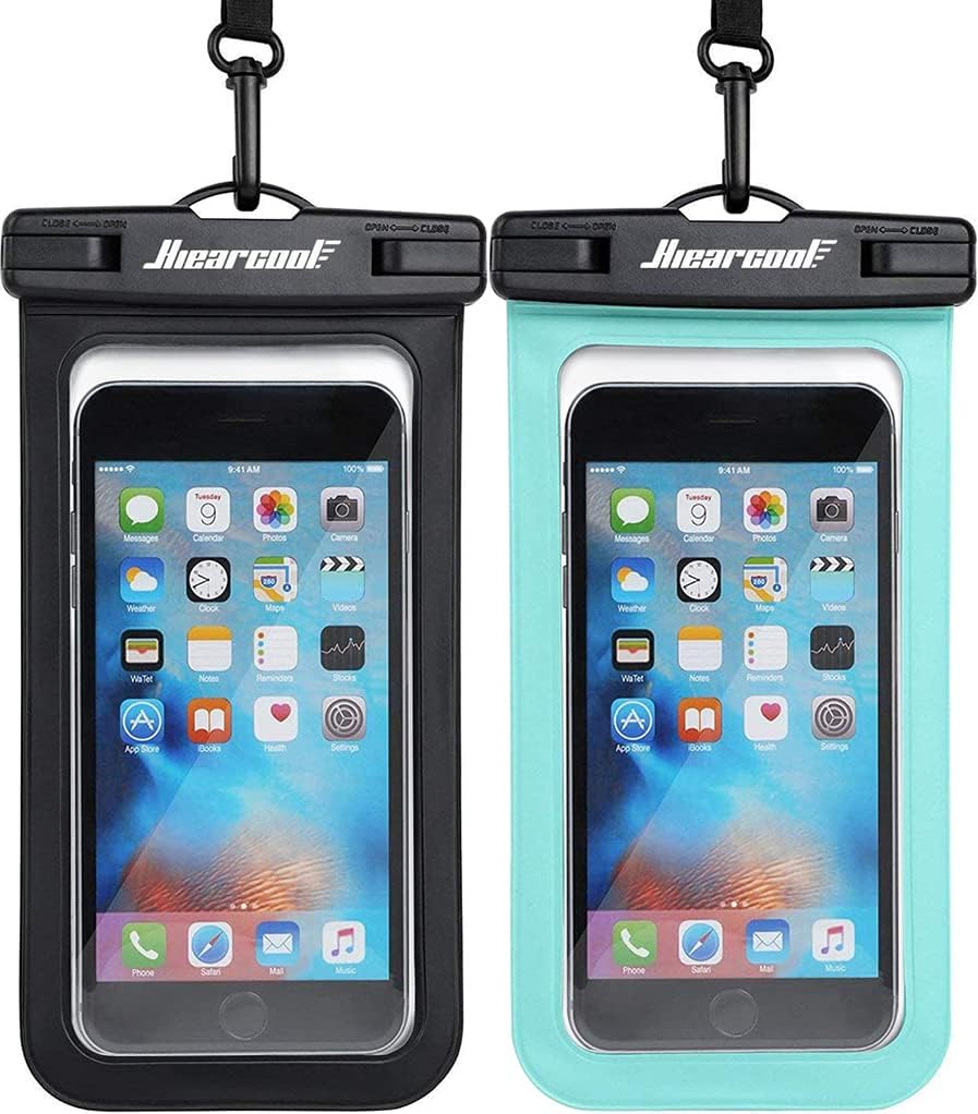 Hiearcool Waterproof Phone Pouch, IPX8 Waterproof Phone Case for iPhone 17/16/15/14 Pro Max, Cell Phone Dry Bag for Beach & Cruise Essentials