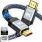 Highwings 8K 10K 4K HDMI Cable 48Gbps 6.6FT/2M, Certified Ultra High Speed HDMI Cable Braided Cord-4K@120Hz 8K@60Hz, DTS:X, HDCP 2.2 & 2.3