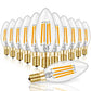 Hizashi 90+CRI Candelabra LED Light Bulbs 60 Watt, 2700K Warm White, E12 LED Bulb Dimmable, B11 Chandelier Light Bulbs, 6W, 550LM (12 Pack)