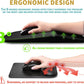 Hokafenle Ergonomic Mouse Pad with Wrist Support & Massage Design - Memory Foam Gel, Non-Slip PU Base (12×8 in, Black)