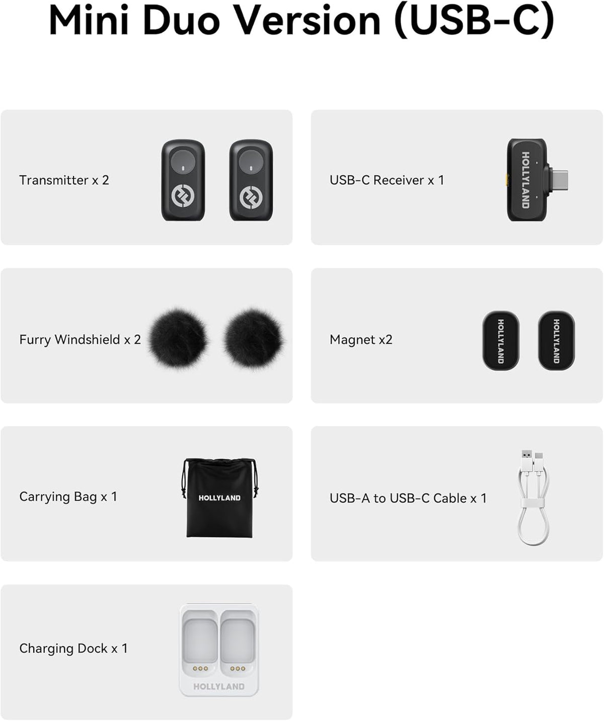Hollyland Lark A1 Wireless Microphone for iPhone & Android, 48kHz/24-bit Studio Audio, 3-Level Noise Cancellation, 200m Range, Magnetic Mini Mic