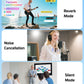 HONGJIEYUAN Pink Wireless Lavalier Microphone for iPhone & Android - Mini Clip-On Mic with Noise Cancellation, 65ft Range, 8H Battery, USB-C/Lightning