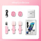 HONGJIEYUAN Pink Wireless Lavalier Microphone for iPhone & Android - Mini Clip-On Mic with Noise Cancellation, 65ft Range, 8H Battery, USB-C/Lightning