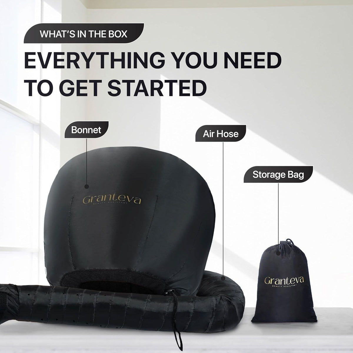 Hooded Hair Dryer Attachment w/A Headband Integrated That Reduces Heat Around Ears & Neck - Hair Dryer Hooded Diffuser Cap for Curly