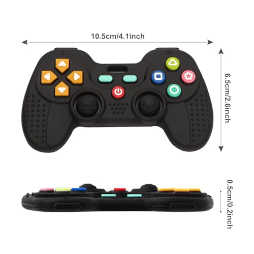 Hooku 2 Pack Silicone Teething Toys for Babies 0-6 Months, Teethers for Babies 6-12 Months, Remote Teether for Baby, Sensory Toys for Babies