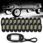 Hovano 20 Pods White Rock Lights 6000K Pure White 36 LEDs SMD Chips Super Bright Neon Underglow Light IP68 Waterproof
