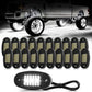 Hovano 20 Pods White Rock Lights 6000K Pure White 36 LEDs SMD Chips Super Bright Neon Underglow Light IP68 Waterproof