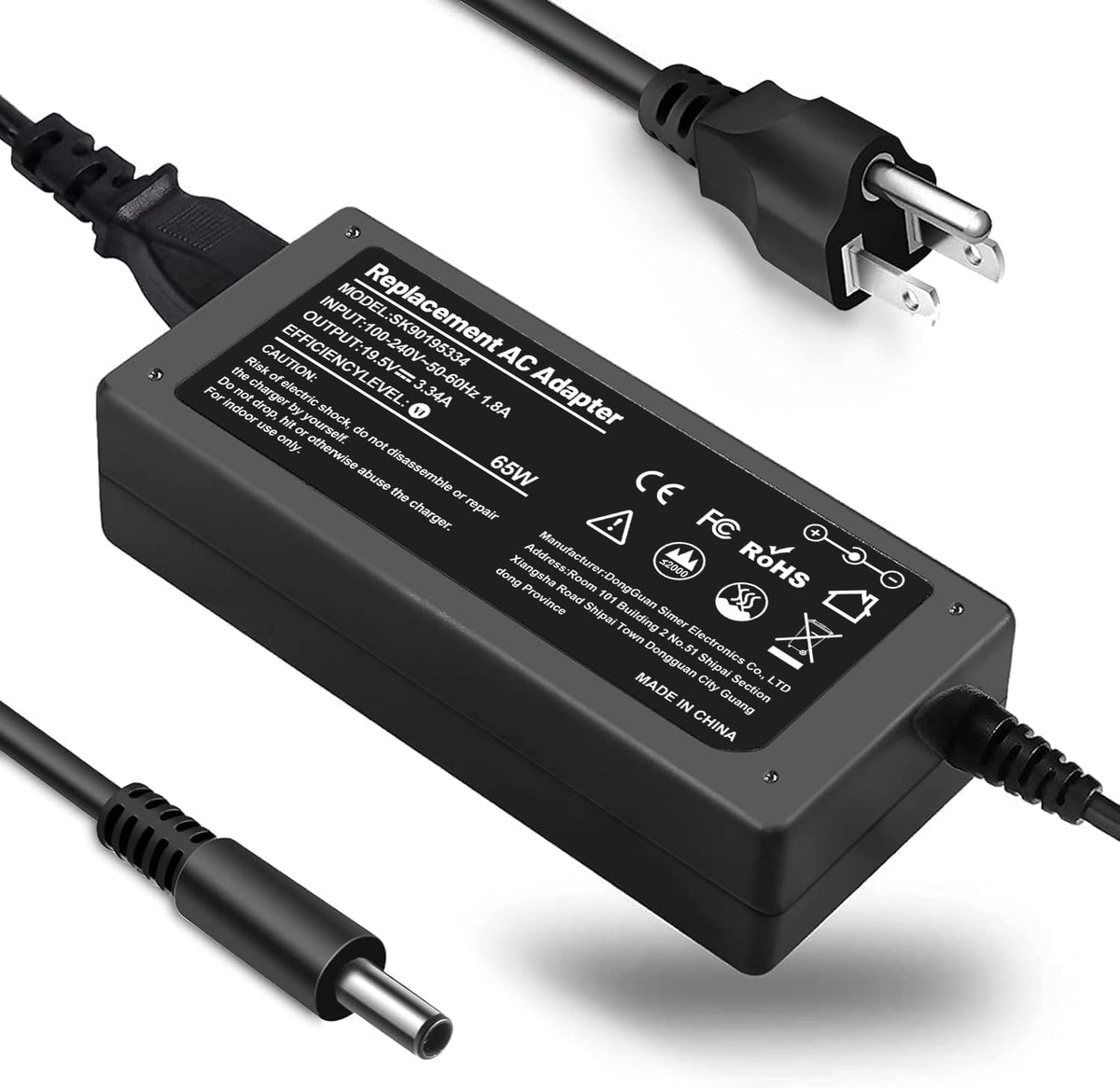 IEFUU 65W 45W Charger Compatible with Dell Laptop Inspiron 11/13/14/15/17 3000 5000 7000 Series 3583 3593 5570 Latitude E5450 XPS 13-65 45 Watt AC