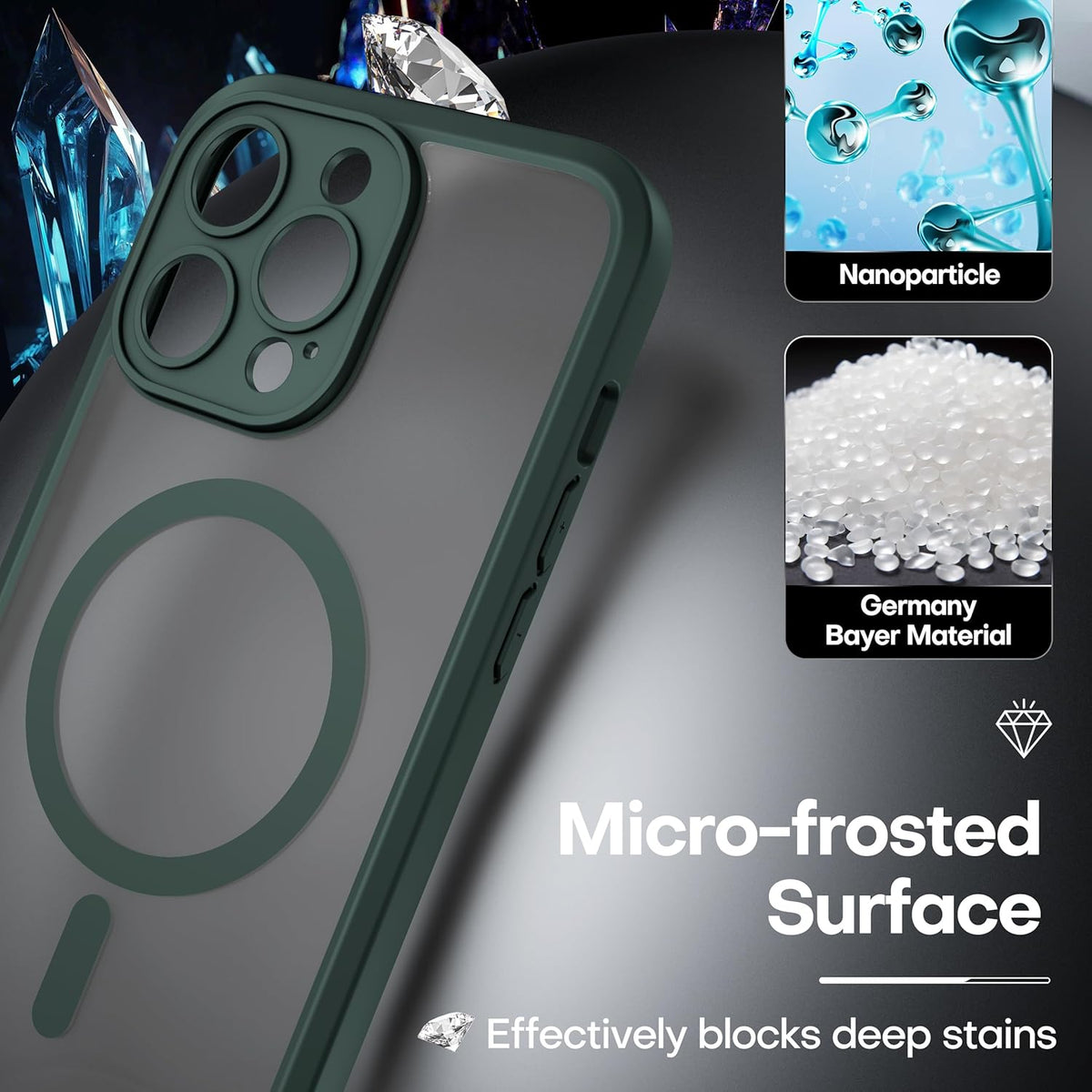 ImpactStrong Magnetic Guard Designed for iPhone 14 Pro Case, Camera Protection, Drop Tested, Compatible with MagSafe