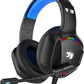 IMYB A36 Gaming Headset with Microphone for Pc, Xbox One Series X/s, Ps4, Ps5, Switch, Stereo Wired Noise Cancelling Over-Ear Headphones (Blue)