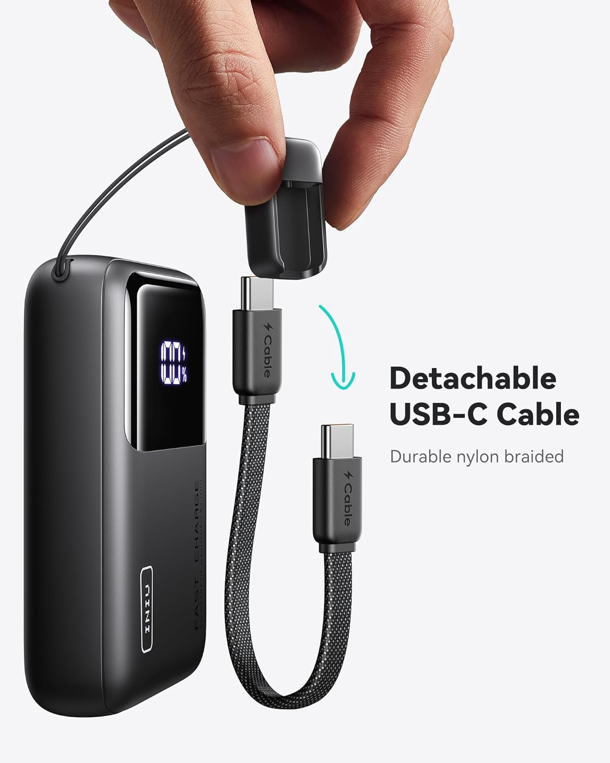 INIU Power Bank, 20000mAh 65W Ultra Compact USB C Laptop Portable Charger, PD QC Fast Charging 3-Output External Battery Pack