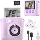 Instant Print Camera for Kids, Kids Digital Cameras for Toddler, Portable Toy for 3 4 5 6 7 8 9 10 Year Old Girl with 32GB SD Card-Purple