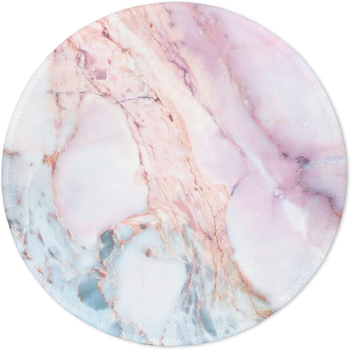 ITNRSIIET Marble Round Mouse Pad Pink Marble Customized Premium-Textured Washable Desktop Protection Mouse Mat