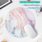 ITNRSIIET Marble Round Mouse Pad Pink Marble Customized Premium-Textured Washable Desktop Protection Mouse Mat