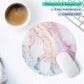 ITNRSIIET Marble Round Mouse Pad Pink Marble Customized Premium-Textured Washable Desktop Protection Mouse Mat
