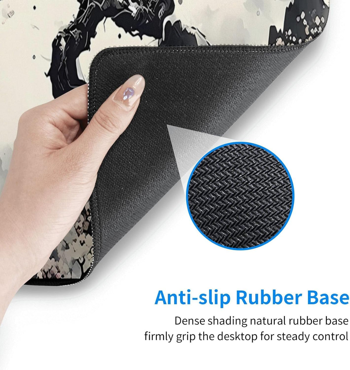 Japanese Mouse Pad, Large Japanese Desk Mat, XL Anime Gaming Keyboard Mat, Non-Slip Rubber Base, Big Extended Desk Protector for Home Office