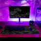 Japanese Sea Wave Large Mouse Pad, Anime Black Gaming, Extended Kanagawa Mat Desk Pad, 3mm Thick Long Non-Slip Rubber Base Mice Pad, 31.5 X 11.8 Inch