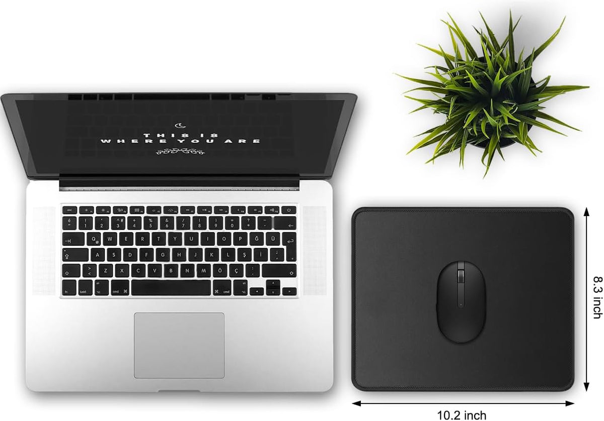 JIKIOU 3 Pack Mouse Pad with Stitched Edge, Comfortable Mouse Pads with Non-Slip Rubber Base, Washable Mousepads Bulk with Comfortable Cloth