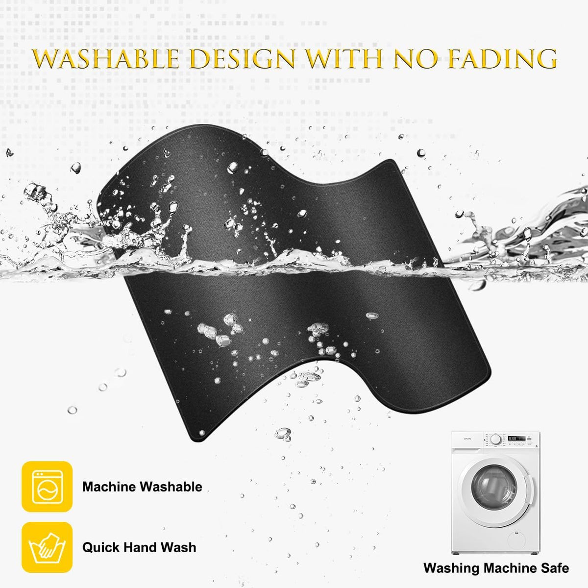 JIKIOU 3 Pack Mouse Pad with Stitched Edge, Comfortable Mouse Pads with Non-Slip Rubber Base, Washable Mousepads Bulk with Comfortable Cloth
