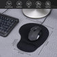 JIKIOU Mouse Pad, 2 Pack Ergonomic Mouse Pads with Comfortable Gel Wrist Rest Support and Smooth Cloth, Non-Slip PU Base