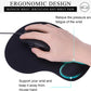 JIKIOU Mouse Pad, 2 Pack Ergonomic Mouse Pads with Comfortable Gel Wrist Rest Support and Smooth Cloth, Non-Slip PU Base