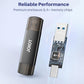 JOIOT 128GB USB C Flash Drive Dual USB 3.0 Flash Drive Type C + USB A Portable Type-C Flash Drive 2-in-1 USB-C Thumb Drive