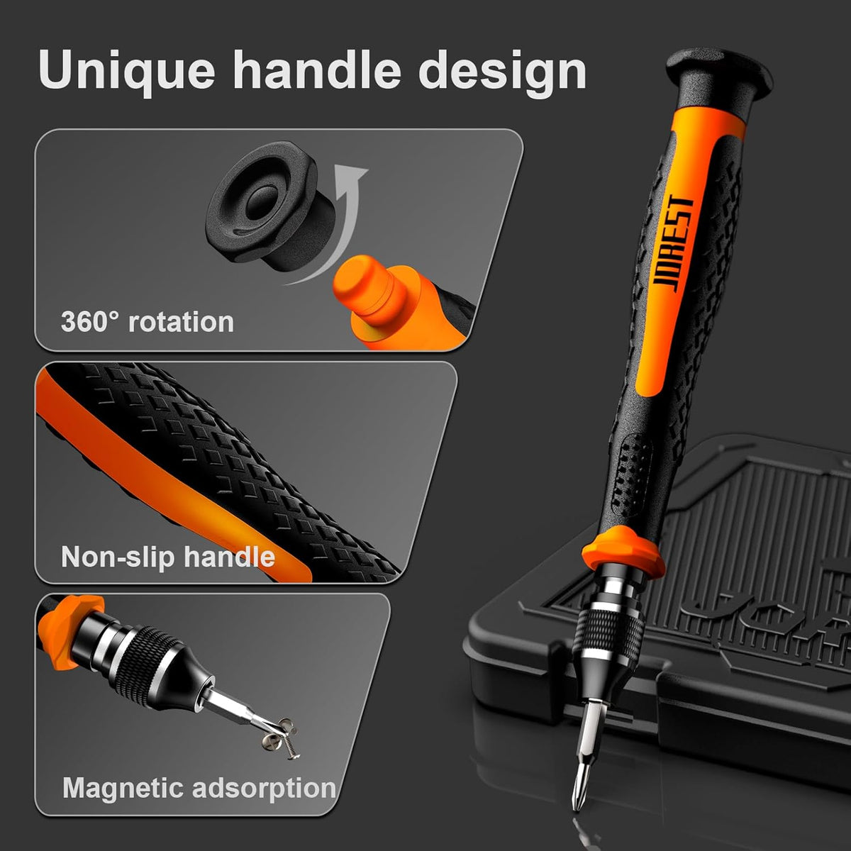 JOREST 40Pcs Small Precision Screwdriver Set with Torx Triwing Phillips, Mini Repair Tool Kit for Macbook, Computer, Laptop, PC, iPhone, PS5, Xbox