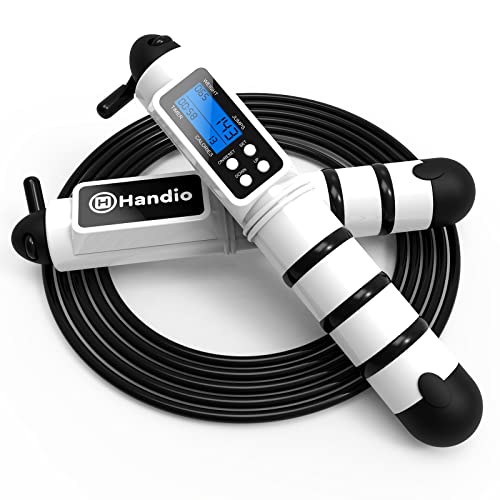Jump Rope, H Handio Jump Rope with Counter, Workout Jumping Rope with Steel Ball Bearings, Adjustable Length Speed Skipping Rope