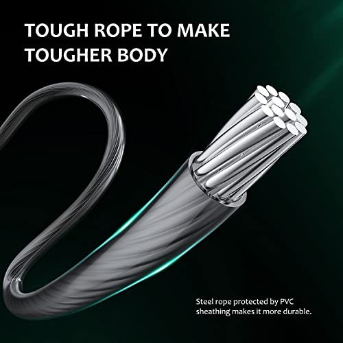 Jump Rope, H Handio Jump Rope with Counter, Workout Jumping Rope with Steel Ball Bearings, Adjustable Length Speed Skipping Rope