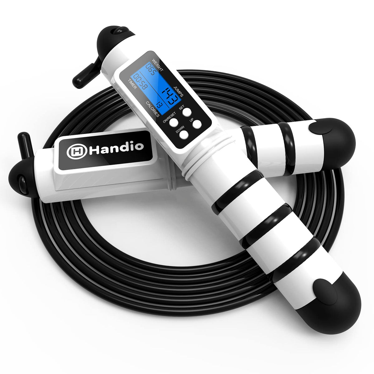 Jump Rope, H Handio Jump Rope with Counter, Workout Jumping Rope with Steel Ball Bearings, Adjustable Length Speed Skipping Rope