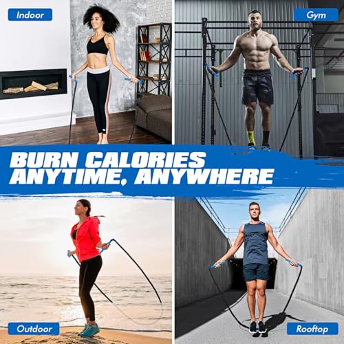 Jump Rope, Weighted Jump Rope for Fitness, Boxing Equipment Jump Ropes for Men Women, Battle Skipping Ropes for Exercise, Suitable for Boxing, Cardio