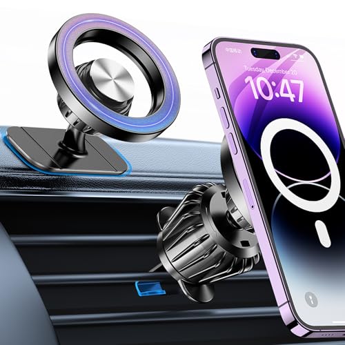 Kaistyle for Magsafe Car Mount, 20 Strong Magnets, Magnetic Phone Holder for Car Phone Holder Mount Dash Mounted Holders Cell Phone Holders