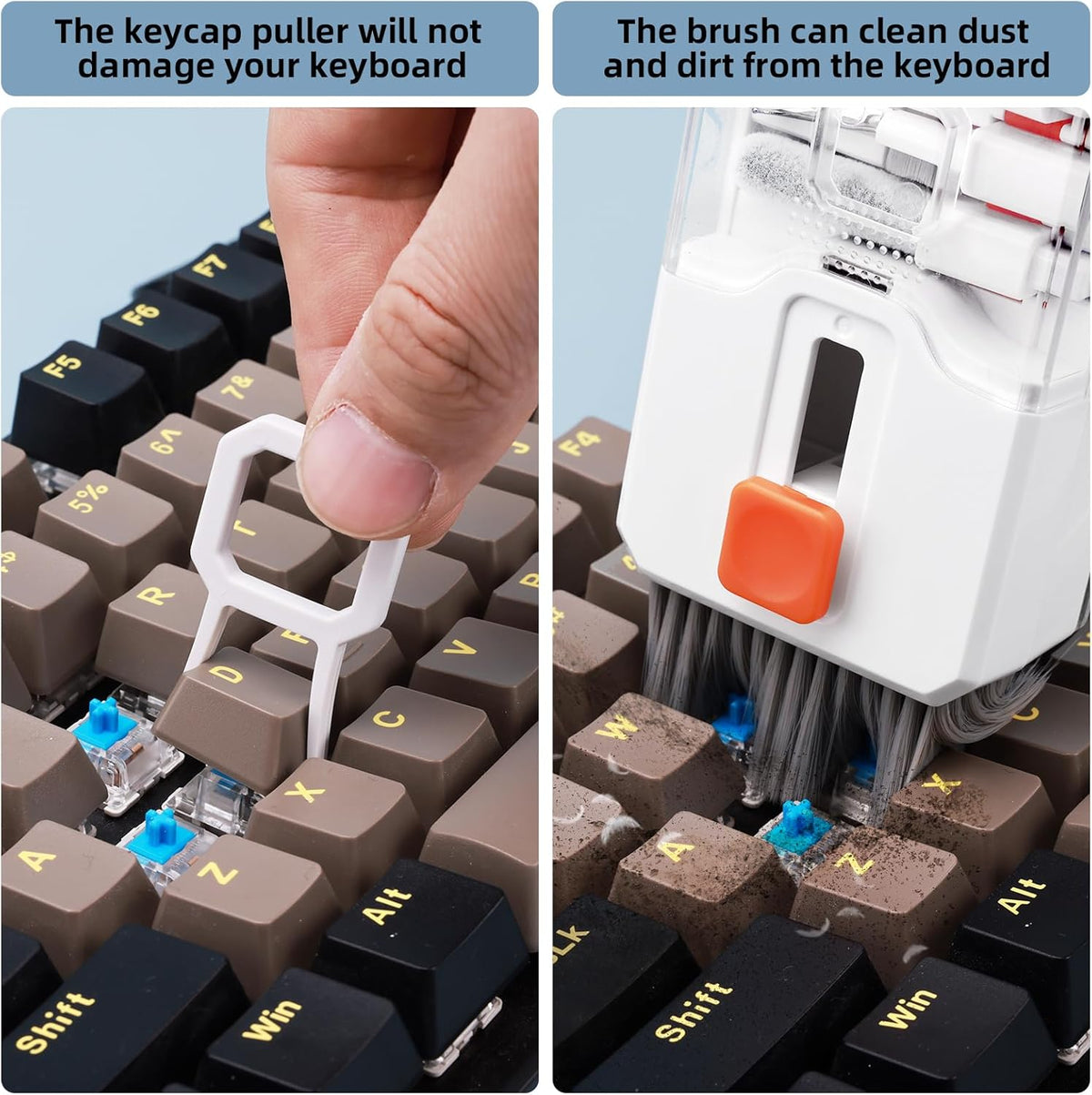 Keyboard Cleaning Kit Laptop Cleaner, 10-in-1 Computer Screen Cleaning Brush Tool, Multi-Function PC Electronic Cleaner Kit Spray for iPad iPhone Pro