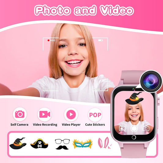 Kids Smart Watch Gift for Girls Age 5-12, 39 Games HD Touch Screen Watches