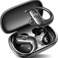 kurdene Wireless Earbuds Bluetooth Headphones Sport, Over Ear Buds with Deep Bass Sound, 60Hrs Playtime Earphones Redesigned Comfort Fit with Earhooks